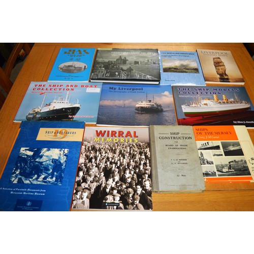 8 - Collection (approx 11) History Books on the Ships of the Mersey (approx 17th to 20th Century)