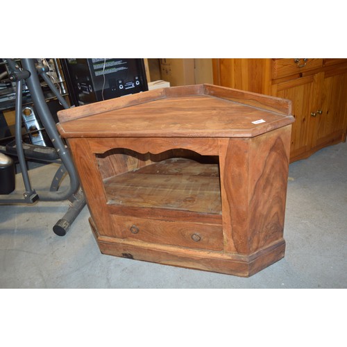 34 - Mexican Pine Corner TV Stand
