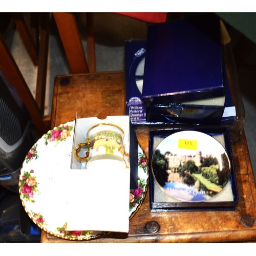 52 - Assorted:  Two Boxed Gift-Ware Items:  a Warwick Castle China Plate, and an Ashford Bone China Cup, ... 