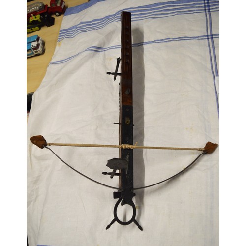 76 - Wooden and Metal Crossbow and Bolt