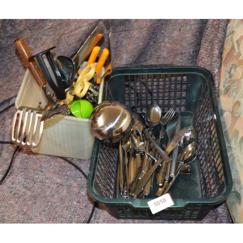 101 - Two Boxes:  Good Assortment of Cutlery and Kitchen Utensils