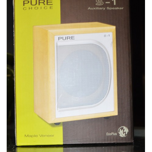 121 - Boxed PURE S-1 Auxiliary Speaker with Maple Veneer