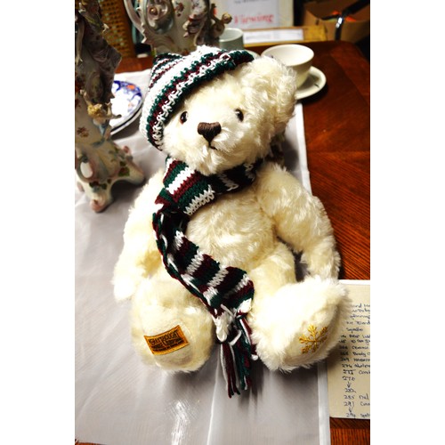 125 - A Merrythought White Christmas Bear with Certificates