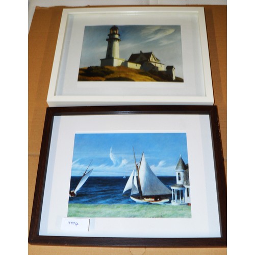 130 - Two Maritime Theme Prints under Glass