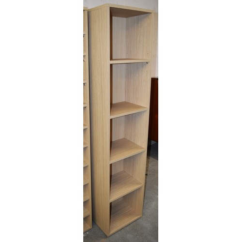 142 - Six-Shelf Mid-Oak Effect Bookcase (Adjustable Shelves) - 31