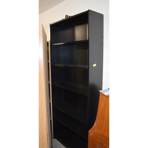 144 - Ebonised 6-Shelf Bookcase - 31