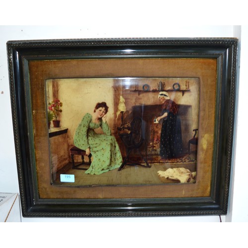 149 - Two Framed Victorian Prints under Convex Glass by George Goodwin Kilburne (1834-1924) 23x 19