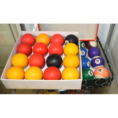 45 - Two Sets of Pool Balls (One Set incomplete)
