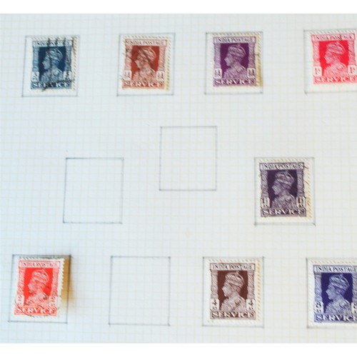 201 - British India Stamps: King George VI: 1937 definivites,  SGH247-262, Victory Set 1945 (mint and fine... 