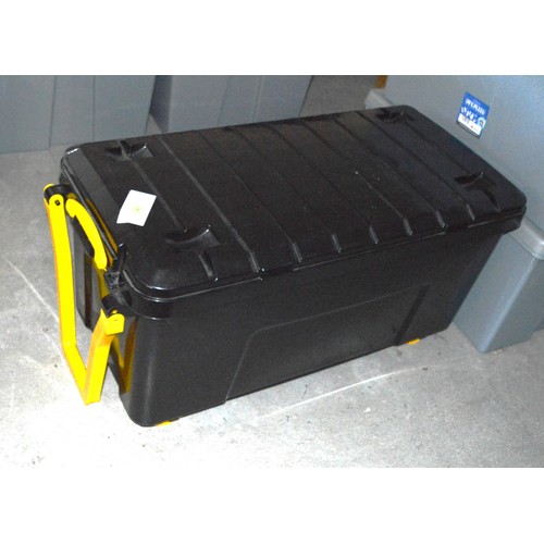 45 - One Large Storage Box on Wheels with Pull Handle 160 Litres