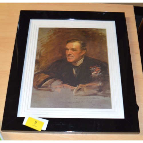 125 - Print of Vice Admiral Sir Doveton Sturdee in an Ebonised Frame - 12