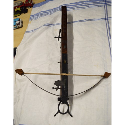 127 - Wooden and Metal Crossbow and Bolt