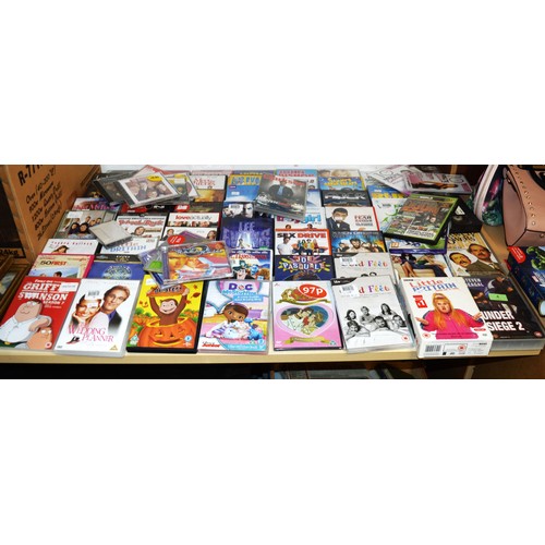 36 - Large Quantity of DVDs (approx 80), Plus Various Video Cassettes (including a Fawlty Towers' Basil t... 