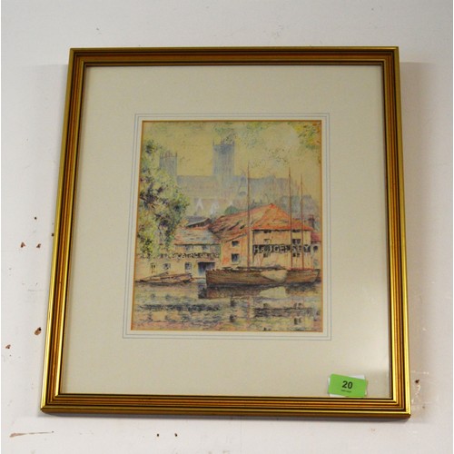 158 - Framed and Mounted Artwork (Possibly Crayon) Signed by H Markham - 15