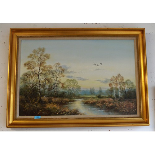 168 - Framed Oil Painting on Canvas signed by W Beeves (?) of Rural scene. approx. 3' x 2'