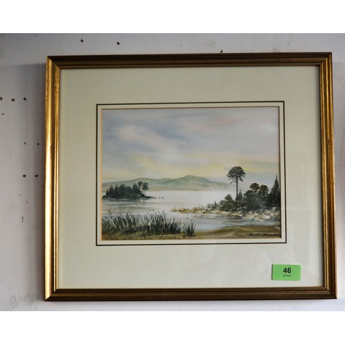 186 - Framed and Mounted Watercolour by Donald Blades of a Lakeland Scene