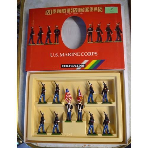 7 - Ten Britains US Marine Corps Band Troopers, Mint in Box