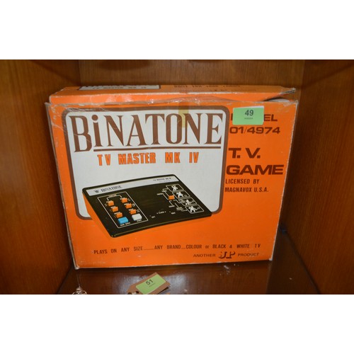 49 - Binatone TV Master Mk IV TV Game , Vgc