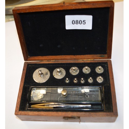 239 - Small Box of Metric Weights (chemists weighing set)