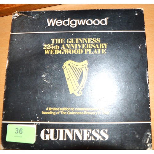 140 - Wedgewood Plate, Guinness 225th Anniversary, (Boxed)