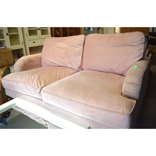 188 - Two-Seater Sofa In Pale Pink