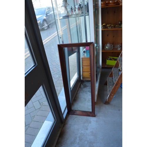 246 - Dark Oak Framed Wall Mirror