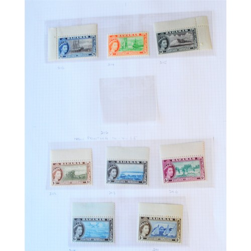 308 - British Colonial Swamps Bahamas Queen Elizabeth II Mounted Mint. Coronation Issue (SG200) and Defini... 