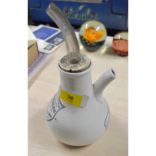 75 - Antique Earthenware Inhaler by S. Maw, Son and Sons Ltd, Aldersgate St, London, with Directions for ... 