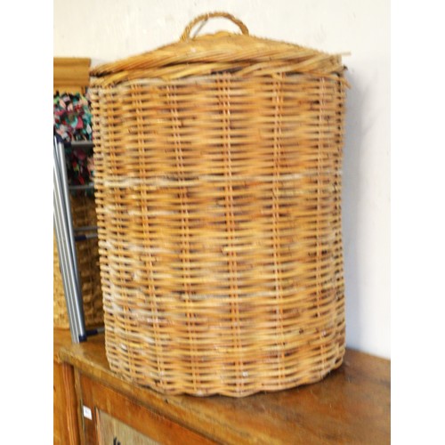 87 - Large Wicker Laundry Basket