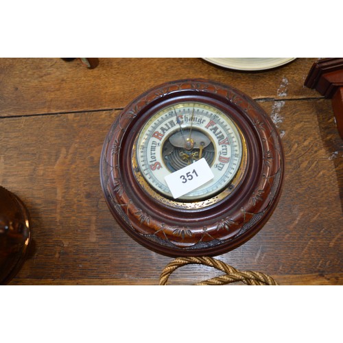 88 - Carved Mahogany Cased Wall Barometer