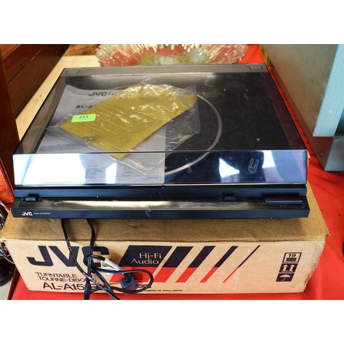 86 - Boxed JVC Auto-Return Turntable AL-A151BK/AL-A151BKX with Instruction Booklet
