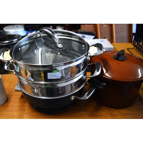 42 - Prestige Large Three-Tier Electric Steamer, Plus a Tower Slow-Cooker