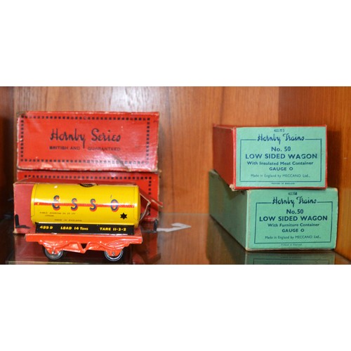 126 - Four  Boxed Hornby  O Gauge Freight Wagons and One Series 1 (Unboxed)