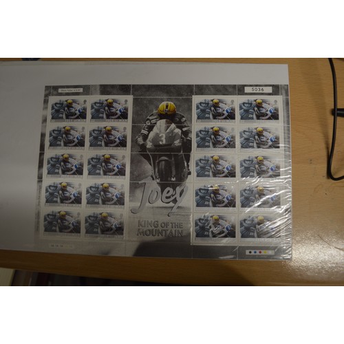 419 - Isle of Man Mint Miniature Stamp Sheet: Joey Dunlop King of the Mountain. Issue May 17th, 2001