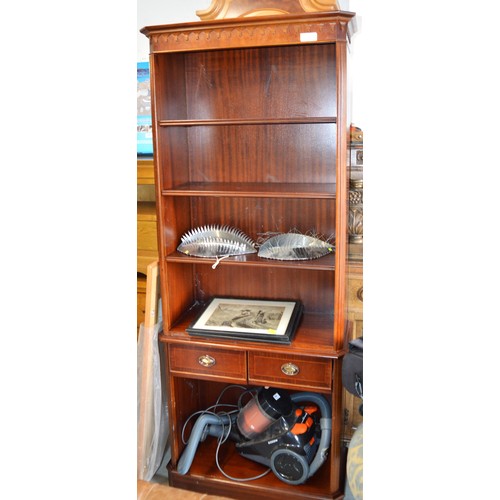 32 - Mahogany Bookcase with a pair of Central Drawers