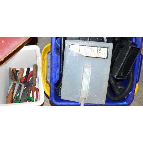 44 - Assorted Tools including Decorator's Steamer, Set of Jump Leads, etc