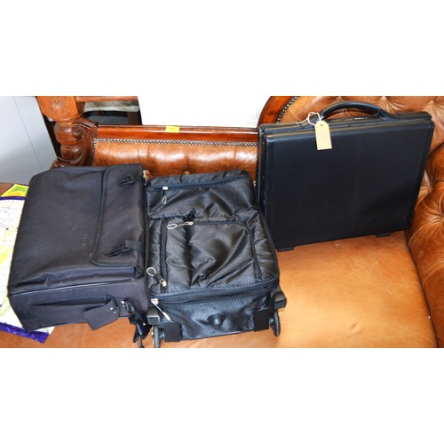 46 - Samsonite Hardbody Attaché Case Plus Two Soft shell Carry Bags