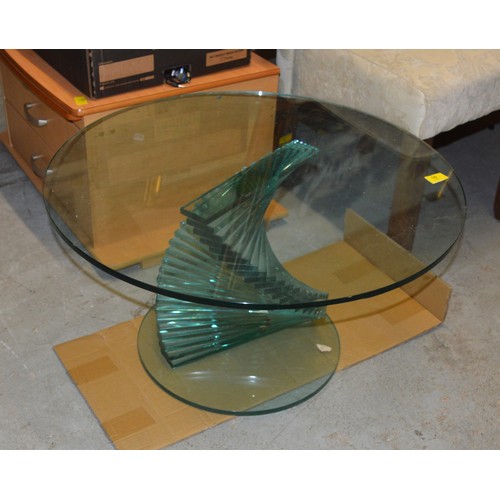 10 - Solid Glass Occasional Table