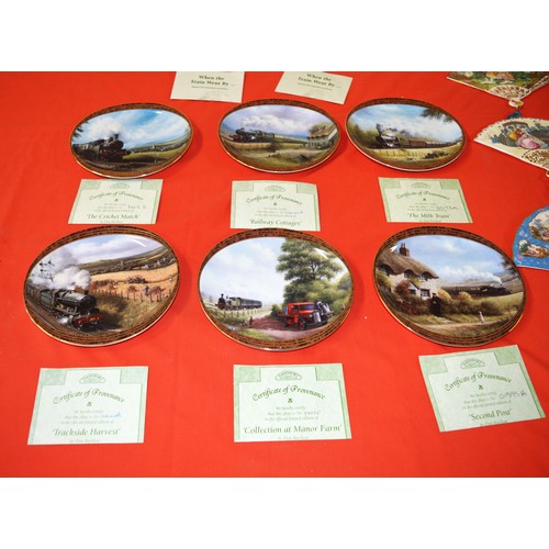 Davenport Pottery Set of Six Railway Themed Decorative Plates