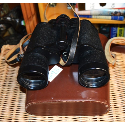 16 - Pair of Karl Zeiss Jena (Jenopten) 10 x 50 Binoculars in Hard Leather Case (appear in Good Condition... 