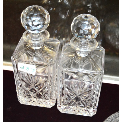 17 - Pair of Good Quality Decanters