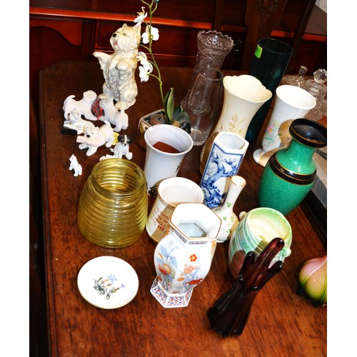 163 - Large Assortment of China-Ware including an Arthur Woods Bowl, Hand-Decorated Onion Style Vase, Pair... 