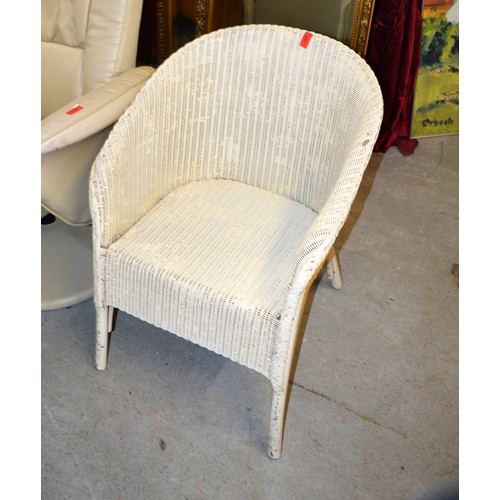 195 - Lloyd Loom Chair (White)