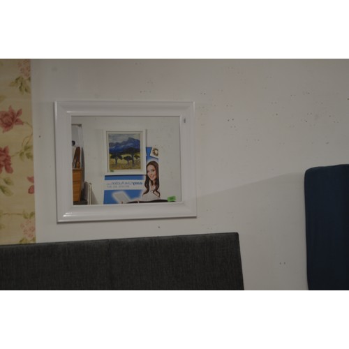 200 - White Framed Wall Mirror