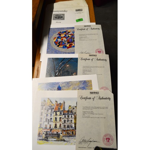 82 - Four Unframed Serio-lithographs (Signed in the Plate)