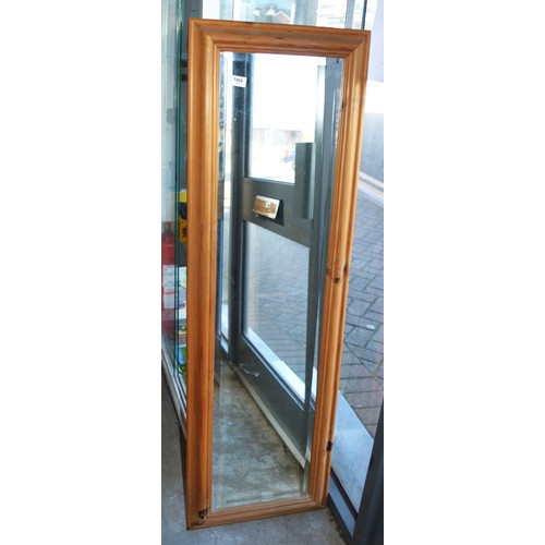 136 - Bevel Edge Mirror in Pine Frame