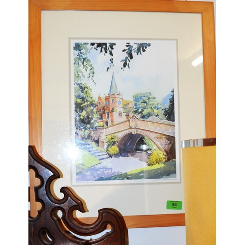 272 - New Framed, Mounted, and Under Glass Signed Limited Edition Print (9/125) of Port Sunlight by Jenny ... 