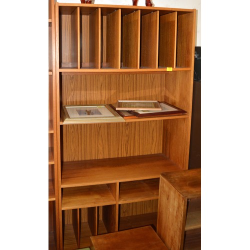 9 - Mid Century Danish Teak Bookcase/Filing Unit. Width 36