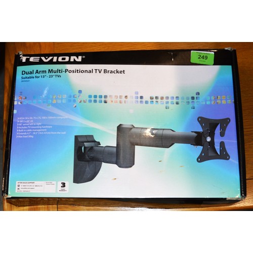 169 - Boxed Tevion Dual Arm Multi-Positional TV Bracket (13