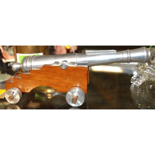 260 - Model Cannon on a Wooden Frame